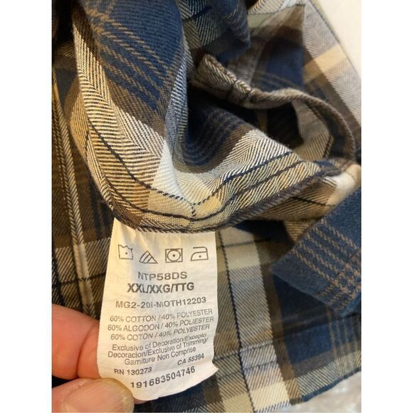 Wrangler ATG All Terrain Gear XXL Shirts Plaid rn#130273 Elbow Patch Ls - Picture 7 of 8